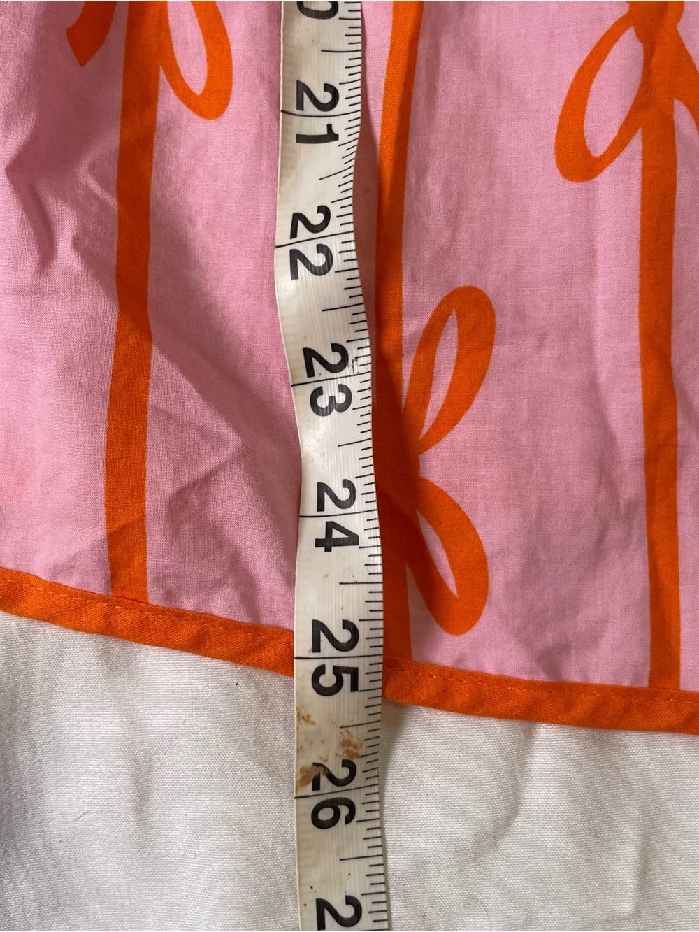 Umgee Pink Orange Bow Print Babydoll Tunic Top Puff Sleeve Medium - Picture 9 of 11